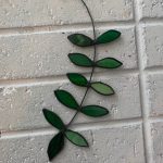 Leaf Stained Glass, Suncatcher, Leaves Suncatcher, Sun Catcher, gift idea, friend gift, plant lover gift, green leaves, glass leaves